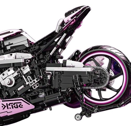 Zestaw Klocków Motocykl Ścigacz Różowy 2066El. na Arena.pl