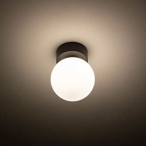 Sufitowa lampa Kier 10302 kulista do sypialni czarna biała na Arena.pl