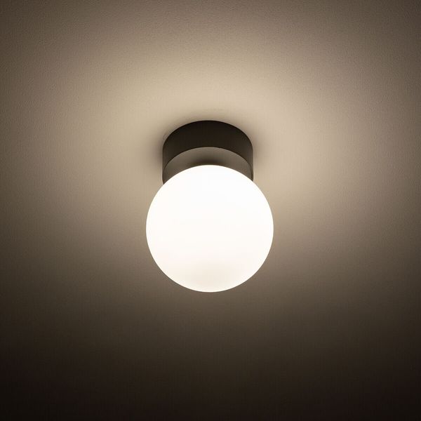 Sufitowa lampa Kier 10302 kulista do sypialni czarna biała zdjęcie 2