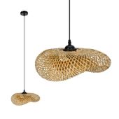 Lampa BOHO BRUGIA S sufitowa WISZĄCA 40 cm pleciona naturalna BAMBUSOWA E27