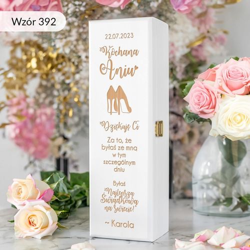 PODZIĘKOWANIE DLA ŚWIADKOWEJ SKRZYNKA NA WINO PREZENT DLA ŚWIADKOWEJ na Arena.pl