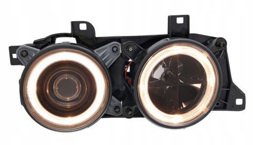 Reflektory lampy przednie BMW E32 E34 BLACK RINGI na Arena.pl
