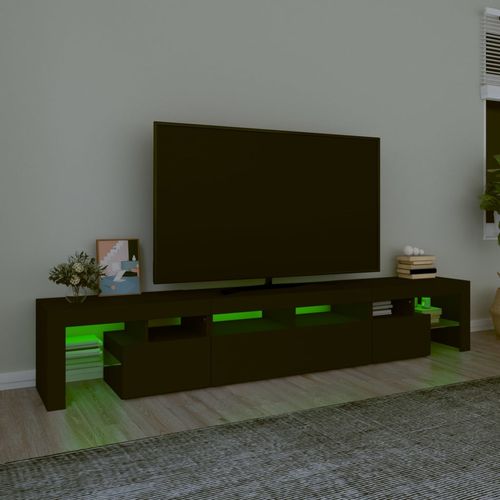 Szafka pod TV z oświetleniem LED, czarna, 230x36,5x40 cm na Arena.pl