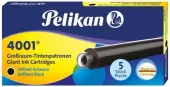 Naboje Długie Pelikan 4001, Czarne (5 Sztuk)