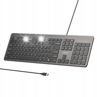Klawiatura membranowa UNITEK SlimTap USB-A szara