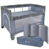 Łóżeczko turystyczne składane dostawne Close To Mommy szare