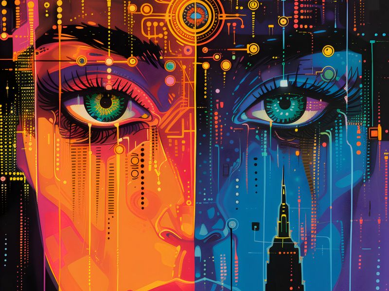 Plakat 100x75cm Cyfrowa Psyche zdjęcie 1