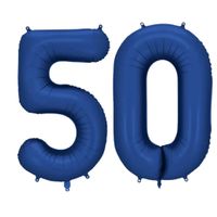 Balony foliowe liczba 50 granatowy, 86 cm