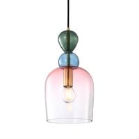 Salonowa lampa wisząca Manso PND-37462B-MC-GD Italux szkło multikolor