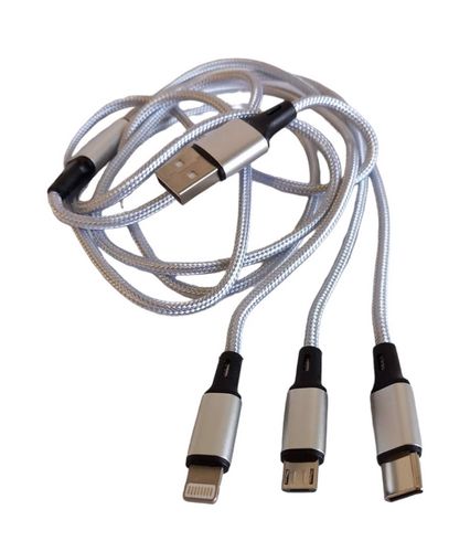 Kabel USB 3w1 USB C Lightning Micro Ładowanie 1,2m na Arena.pl