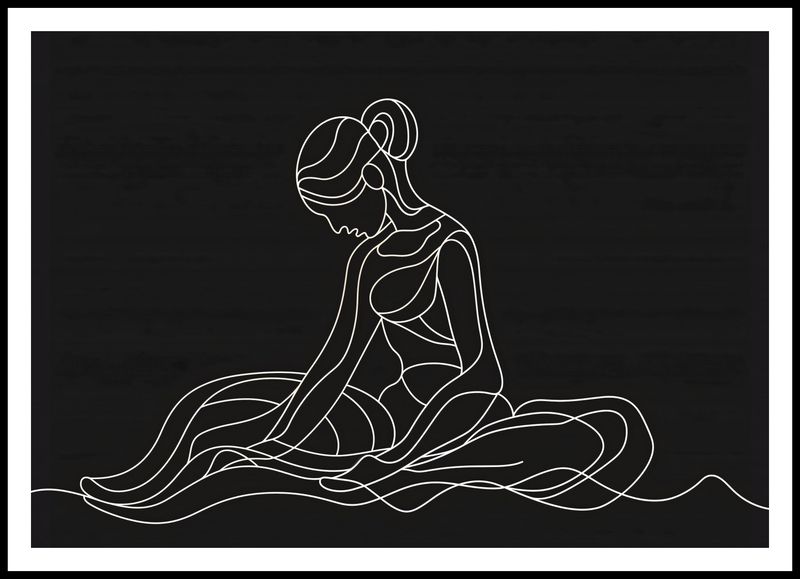 Plakat 100x70cm Pozycja Siedząca zdjęcie 3