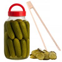 Słoik Słój 3L Do Kiszenia Ogórków Kapusty Kiszonki Z Wieczkiem I Szczypcami