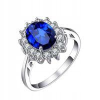 Pierścionek Hurrem Wspaniałe Stulecie posrebrzany szafirowy prezent 7 nr 80