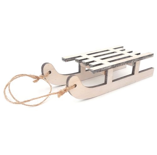 SANKI DREWNIANE FIGURKA DO DEKORACJI BIAŁE 15 cm na Arena.pl