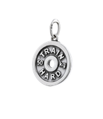 Fit Kolekcja - Zawieszka na łańcuszek srebrny krążek TRAIN HARD