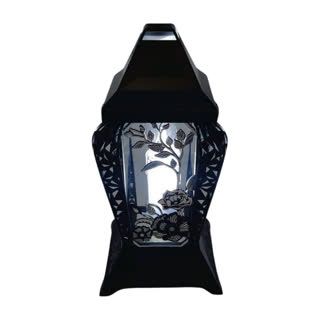 Znicz kapliczka INVERSO duży kwiaty czarny/srebro 37cm na Arena.pl