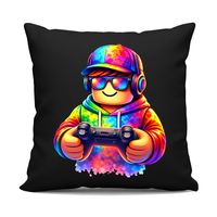 Gracz - dla fanów gry Roblox - czarna poduszka na prezent VIRAL
