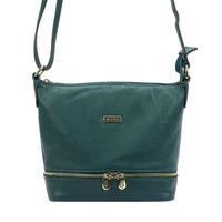 Miejska Skórzana pojemna damska listonoszka torebka na ramię MiaMore