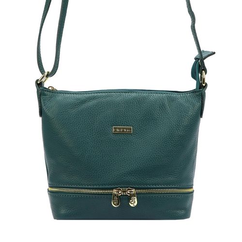 Miejska Skórzana pojemna damska listonoszka torebka na ramię MiaMore na Arena.pl