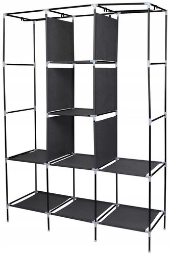 SZAFA Przenośnia tekstylna 8 półek pojemna 127X45X172CM turystyczna lekka na Arena.pl