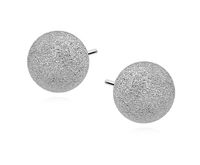 Eleganckie srebrne szronione piaskowane kolczyki kule srebro 925 Z0978_8