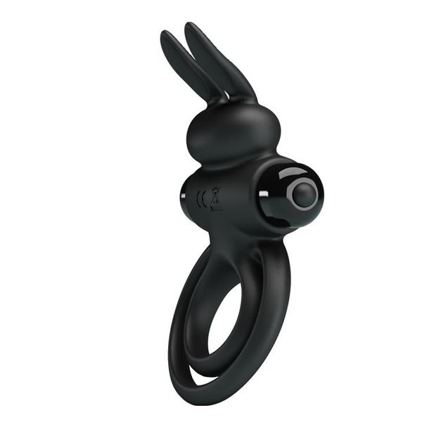 Pretty Love - Vibrant Penis Ring Iii Black zdjęcie 3