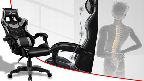 FOTEL KUBEŁKOWY OBROTOWY REGULOWANY GAMINGOWY KRZESŁO GRACZA DO KOMPUTERA na Arena.pl