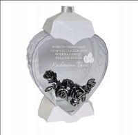 EKSKLUZYWNY ZNICZ SERCE biały personalizowany GRAWER DLA taty ojca