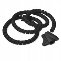 Osłona kabli czarna 1,5 m czarna Relaxdays, elastyczna osłona