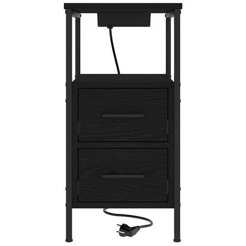 Stolik nocny z szufladą 2 pcs Czarny dąb 30 x 48 x 61 cm na Arena.pl