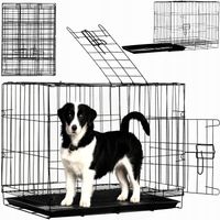 SKŁADANA KLATKA METALOWA KENNELOWA TRANSPORTER DLA PSA KOTA "S" 58X50X42cm