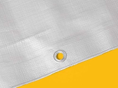 Plandeka PE 6,1x6,1m grubość 0,4mm srebrna na Arena.pl