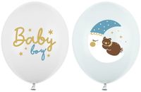 Balony 30 cm, Baby boy, mix - 6szt