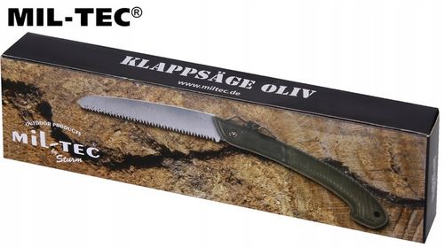 Piła ręczna składana turystyczna na biwak survival lekka Mil-Tec Olive na Arena.pl
