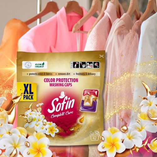 Sofin Kapsułki do Prania Kolorowych Tkanin Color Ochrona Kolorów XL 42szt na Arena.pl