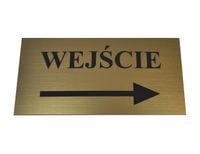 TABLICZKA informacyjna WEJŚCIE laminat grawerski 30x15cm