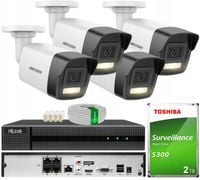 Zestaw Monitoring IP 6MPX Zewnętrzny HIKVISION Smart Hybrid Light dysk 2TB