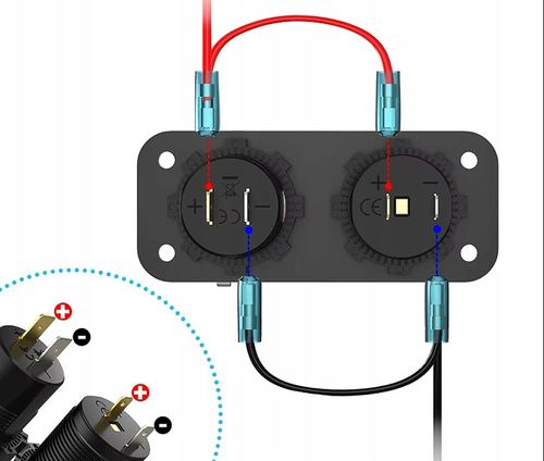 GNIAZDO ZAPALNICZKI Ładowarka samochodowa Szybkie ładowanie QC PD ON OFF N na Arena.pl