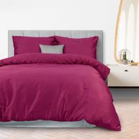 Pościel Bawełniana 200X220 Satyna Jasny Fiolet