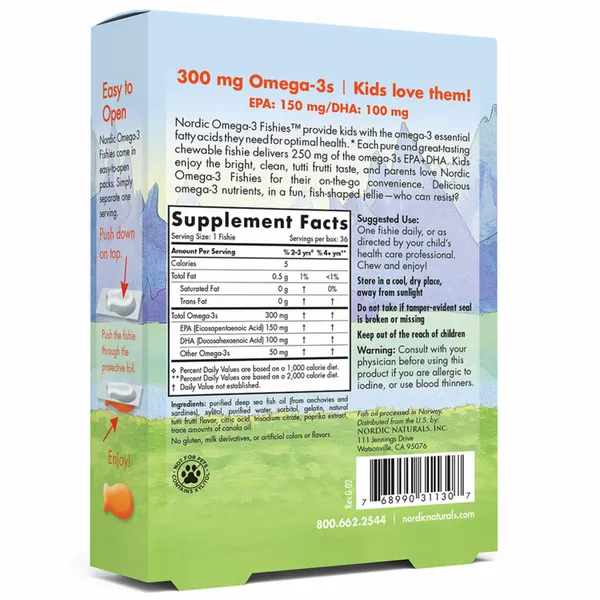 Omega-3 Fishies 300mg 36 żelków zdjęcie 3