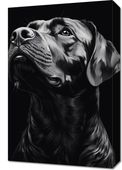 Obraz 40x60cm Portret Zwierząt do Salonu | Labrador | Czarno Białe