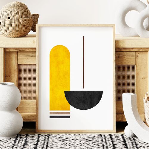 Plakat geometryczny minimalistyczny wzór 21x29,7 cm A4 na Arena.pl