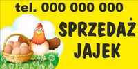 Banery reklamowe DUŻE sprzedaż wiejskich jaj WZORY