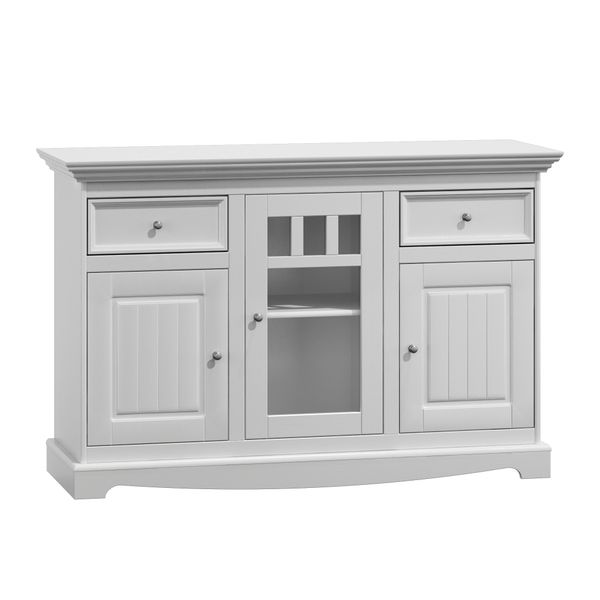 KOMODA BELLUNO BIAŁA 3d DREWNO SOSNOWE PL001B zdjęcie 1