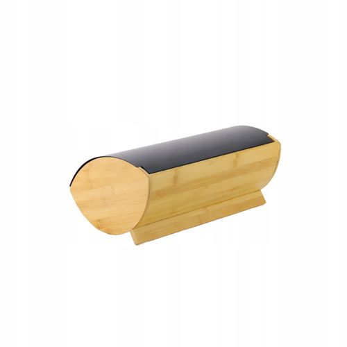 Chlebak pojemnik na pieczywo na chleb bułki stalowy bambusowy czarny na Arena.pl