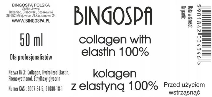 KOLAGEN 100% z ELASTYNĄ 50 ML zdjęcie 2