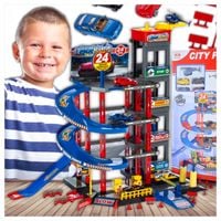 Garaż Parking Samochodowy 4-piętrowy Zjeżdżalnia dla Autek 4 Poziomy Myjnia