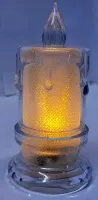 Świeca diamentowa LED 5x9.5cm o delikatnym białym świetle na baterie