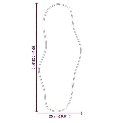 Lustro ścienne, srebrne, 60x25 cm na Arena.pl