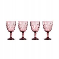 Zestaw kieliszków LUNNA różowych 4 szt. 0,34 l HOMLA
